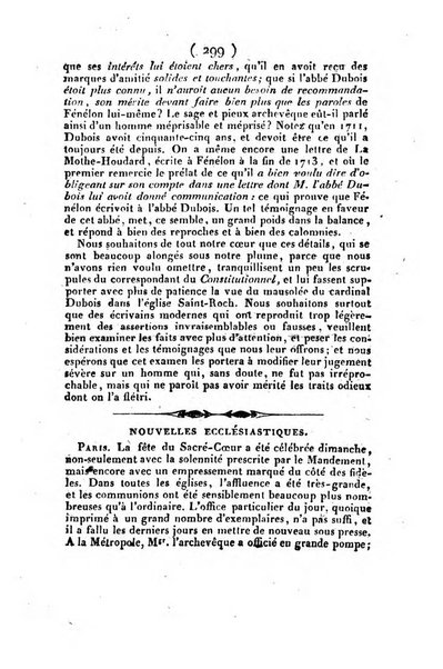 L'ami de la religion et du roi journal ecclesiastique, politique et litteraire