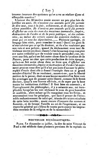 L'ami de la religion et du roi journal ecclesiastique, politique et litteraire