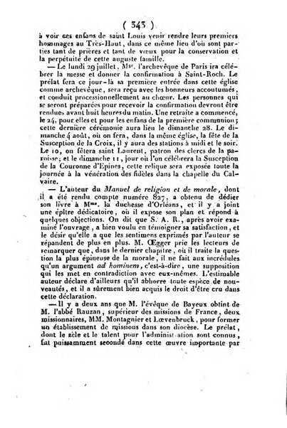 L'ami de la religion et du roi journal ecclesiastique, politique et litteraire