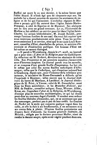 L'ami de la religion et du roi journal ecclesiastique, politique et litteraire