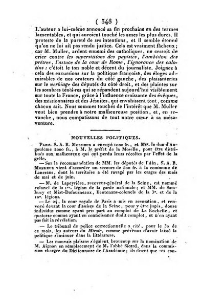 L'ami de la religion et du roi journal ecclesiastique, politique et litteraire