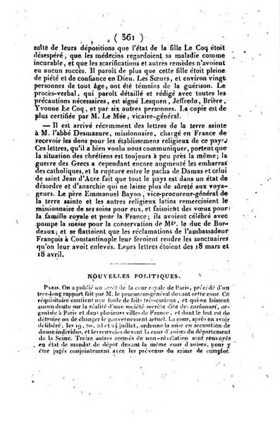 L'ami de la religion et du roi journal ecclesiastique, politique et litteraire