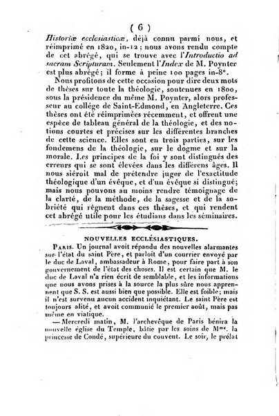 L'ami de la religion et du roi journal ecclesiastique, politique et litteraire