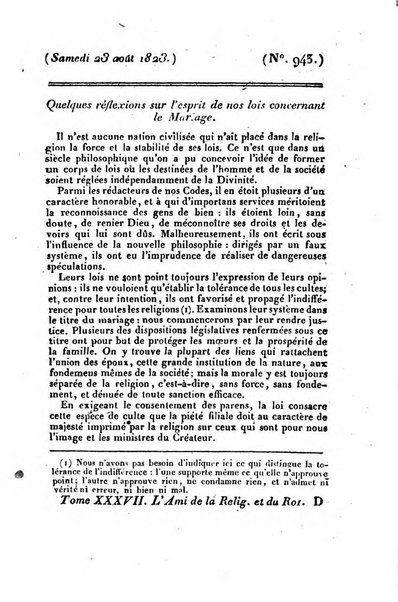 L'ami de la religion et du roi journal ecclesiastique, politique et litteraire