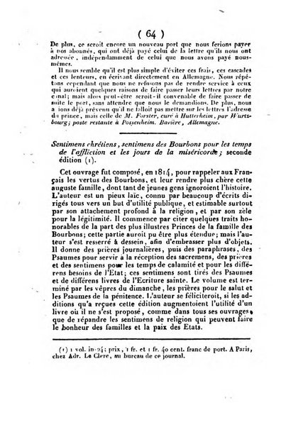 L'ami de la religion et du roi journal ecclesiastique, politique et litteraire