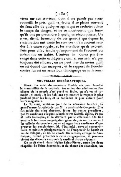 L'ami de la religion et du roi journal ecclesiastique, politique et litteraire