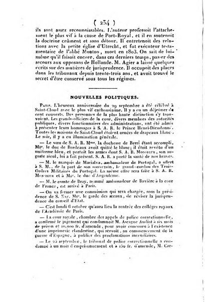 L'ami de la religion et du roi journal ecclesiastique, politique et litteraire