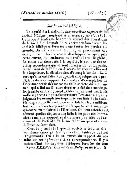 L'ami de la religion et du roi journal ecclesiastique, politique et litteraire