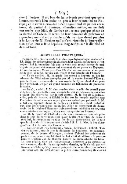 L'ami de la religion et du roi journal ecclesiastique, politique et litteraire