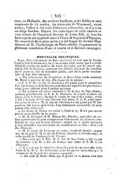 L'ami de la religion et du roi journal ecclesiastique, politique et litteraire