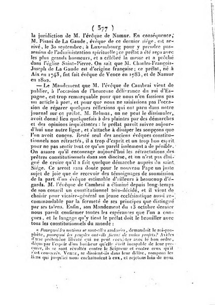 L'ami de la religion et du roi journal ecclesiastique, politique et litteraire