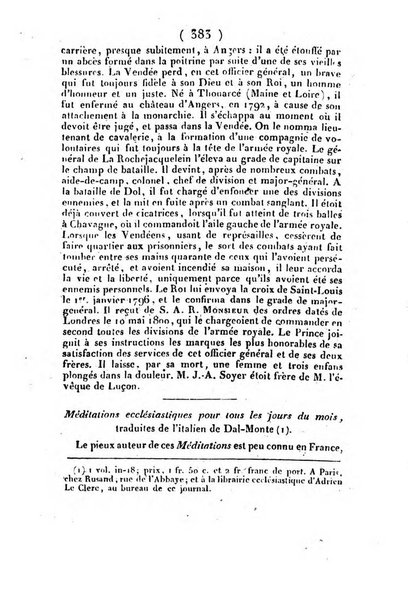 L'ami de la religion et du roi journal ecclesiastique, politique et litteraire