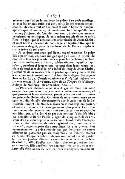 L'ami de la religion et du roi journal ecclesiastique, politique et litteraire