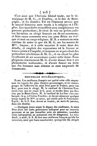 L'ami de la religion et du roi journal ecclesiastique, politique et litteraire