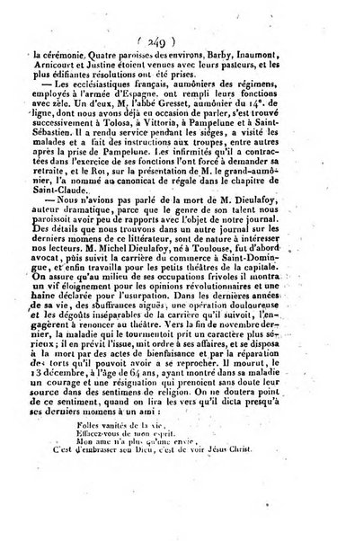 L'ami de la religion et du roi journal ecclesiastique, politique et litteraire