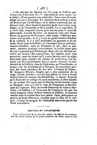 L'ami de la religion et du roi journal ecclesiastique, politique et litteraire