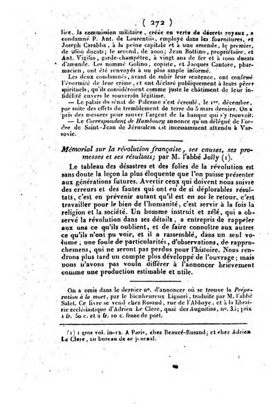 L'ami de la religion et du roi journal ecclesiastique, politique et litteraire