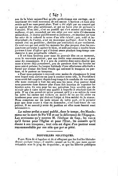 L'ami de la religion et du roi journal ecclesiastique, politique et litteraire