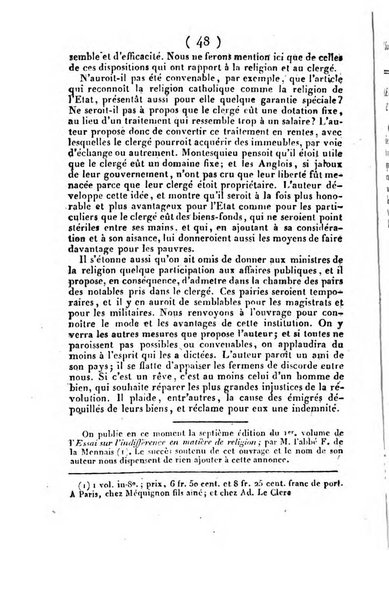 L'ami de la religion et du roi journal ecclesiastique, politique et litteraire