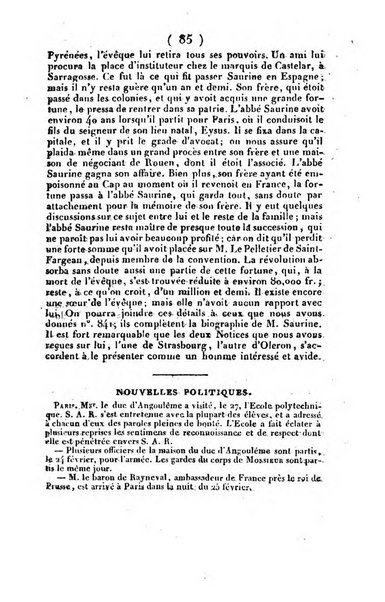 L'ami de la religion et du roi journal ecclesiastique, politique et litteraire