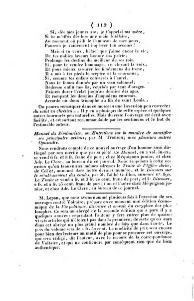 L'ami de la religion et du roi journal ecclesiastique, politique et litteraire