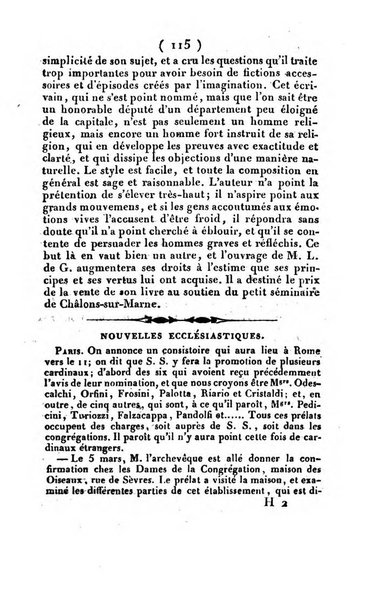 L'ami de la religion et du roi journal ecclesiastique, politique et litteraire