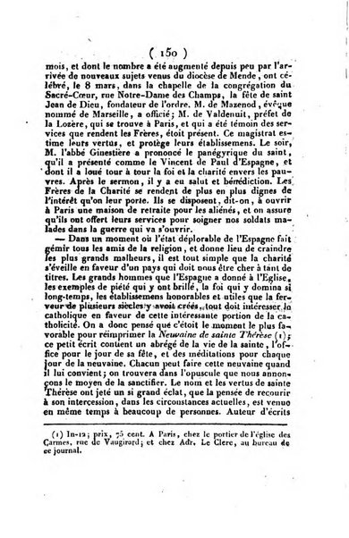 L'ami de la religion et du roi journal ecclesiastique, politique et litteraire