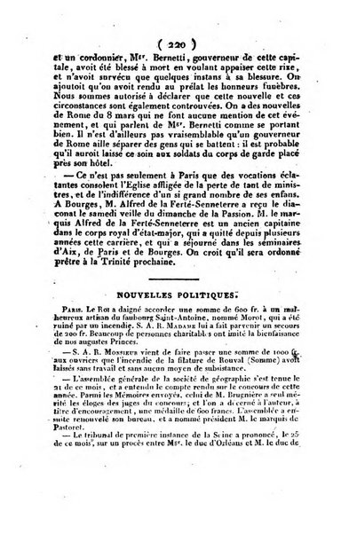 L'ami de la religion et du roi journal ecclesiastique, politique et litteraire