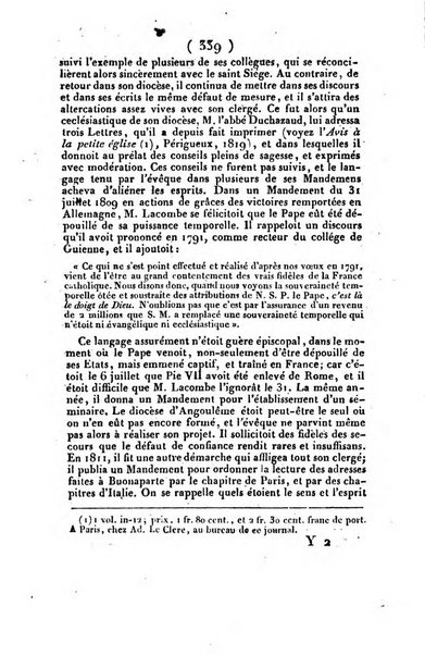 L'ami de la religion et du roi journal ecclesiastique, politique et litteraire