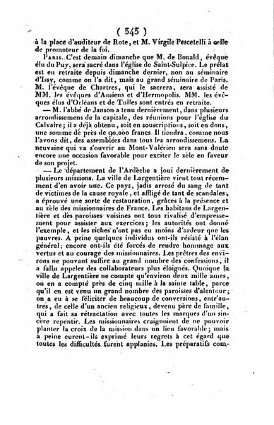 L'ami de la religion et du roi journal ecclesiastique, politique et litteraire