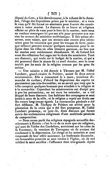 L'ami de la religion et du roi journal ecclesiastique, politique et litteraire