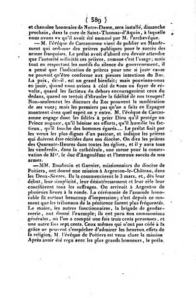 L'ami de la religion et du roi journal ecclesiastique, politique et litteraire