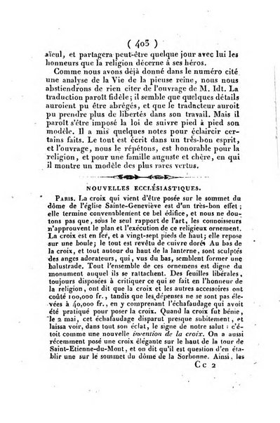 L'ami de la religion et du roi journal ecclesiastique, politique et litteraire