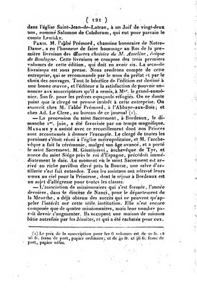 L'ami de la religion et du roi journal ecclesiastique, politique et litteraire