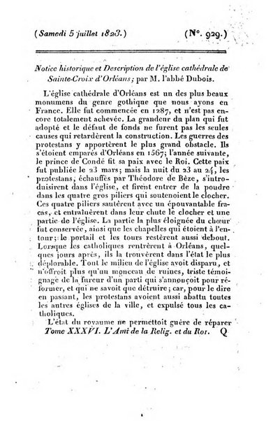 L'ami de la religion et du roi journal ecclesiastique, politique et litteraire