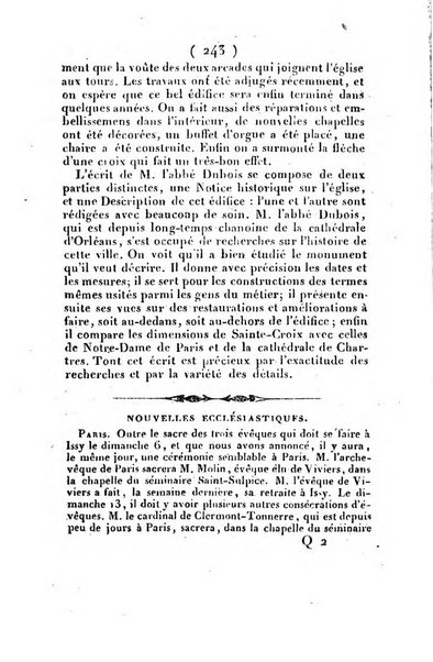 L'ami de la religion et du roi journal ecclesiastique, politique et litteraire