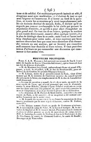 L'ami de la religion et du roi journal ecclesiastique, politique et litteraire