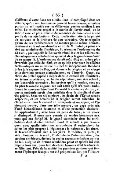 L'ami de la religion et du roi journal ecclesiastique, politique et litteraire