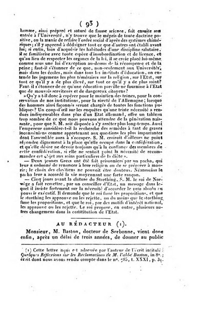 L'ami de la religion et du roi journal ecclesiastique, politique et litteraire