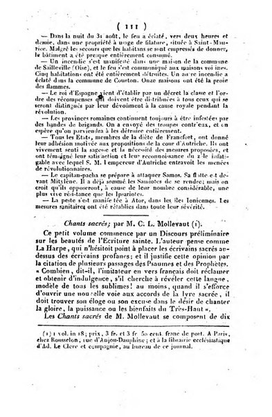 L'ami de la religion et du roi journal ecclesiastique, politique et litteraire