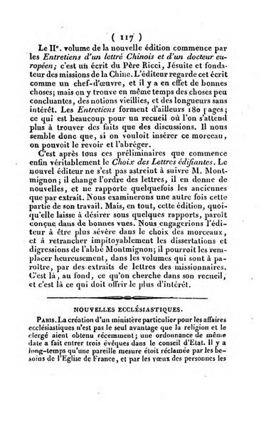 L'ami de la religion et du roi journal ecclesiastique, politique et litteraire