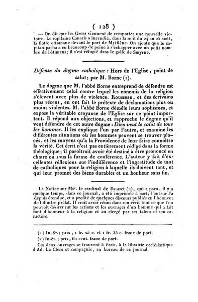 L'ami de la religion et du roi journal ecclesiastique, politique et litteraire