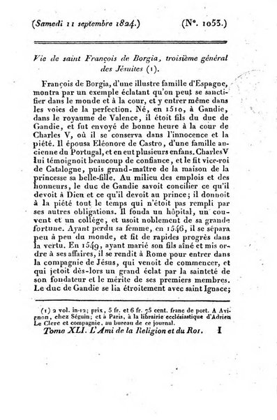 L'ami de la religion et du roi journal ecclesiastique, politique et litteraire