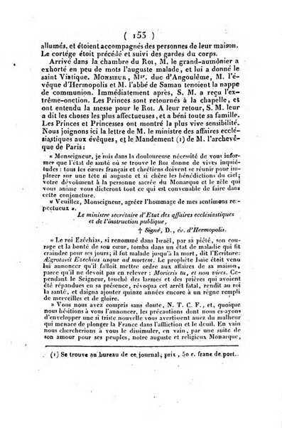 L'ami de la religion et du roi journal ecclesiastique, politique et litteraire