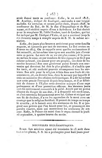 L'ami de la religion et du roi journal ecclesiastique, politique et litteraire