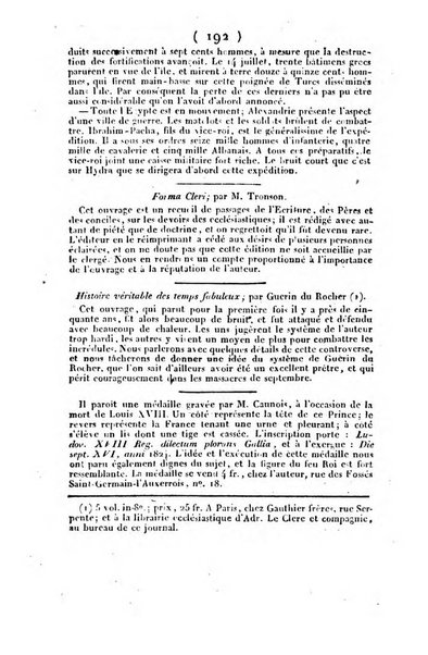 L'ami de la religion et du roi journal ecclesiastique, politique et litteraire