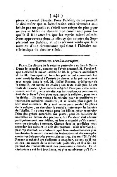 L'ami de la religion et du roi journal ecclesiastique, politique et litteraire