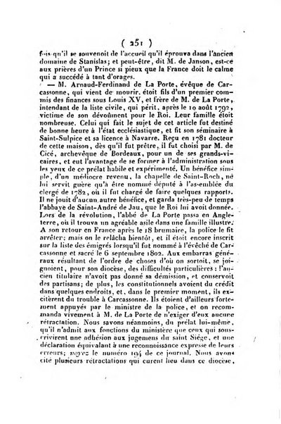 L'ami de la religion et du roi journal ecclesiastique, politique et litteraire