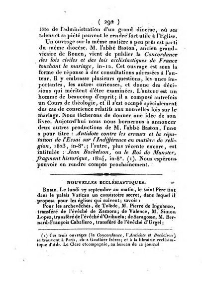 L'ami de la religion et du roi journal ecclesiastique, politique et litteraire