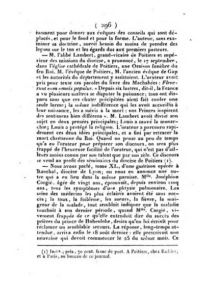 L'ami de la religion et du roi journal ecclesiastique, politique et litteraire